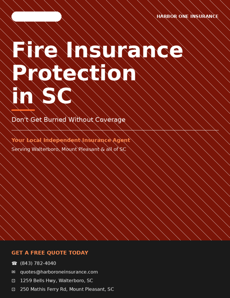 Harbor One Insurance Blog - Fire Insurance Protection, South Carolina