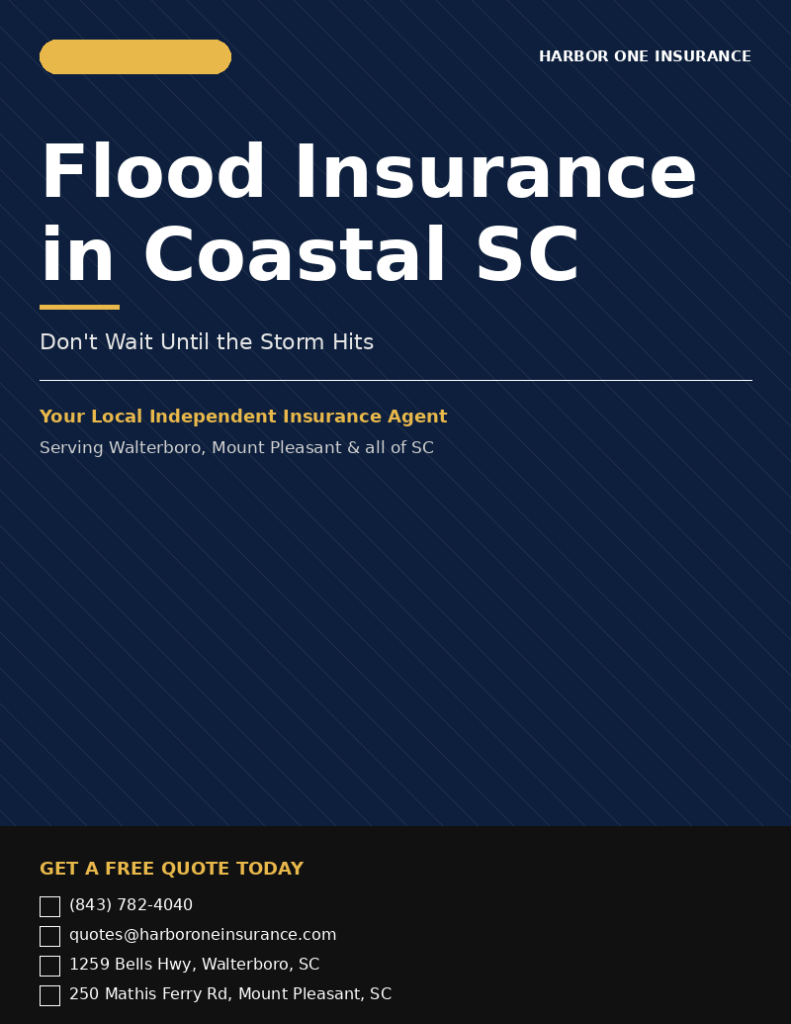 Flood Insurance South Carolina, Harbor One Insurance